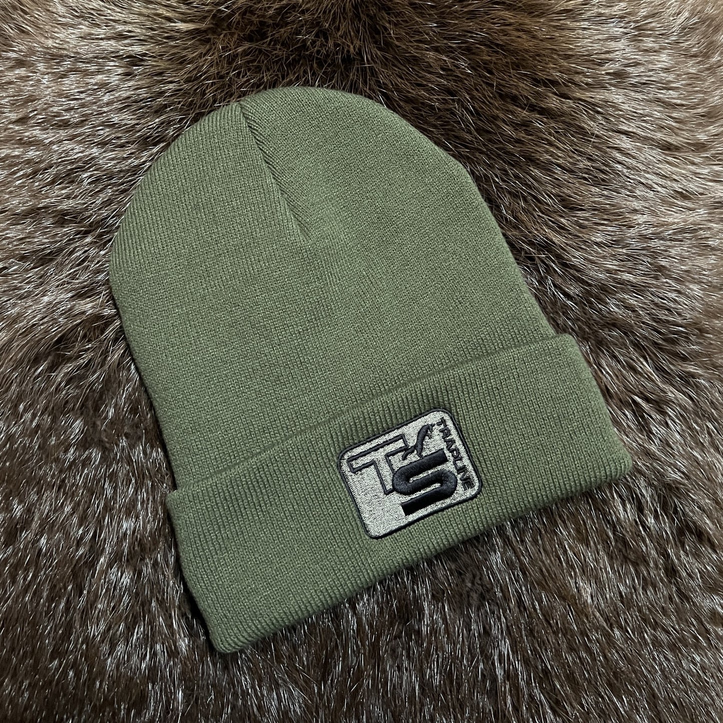 Fleece Lined Knit Cap (cuffed) w/ Embroidered TS Logo