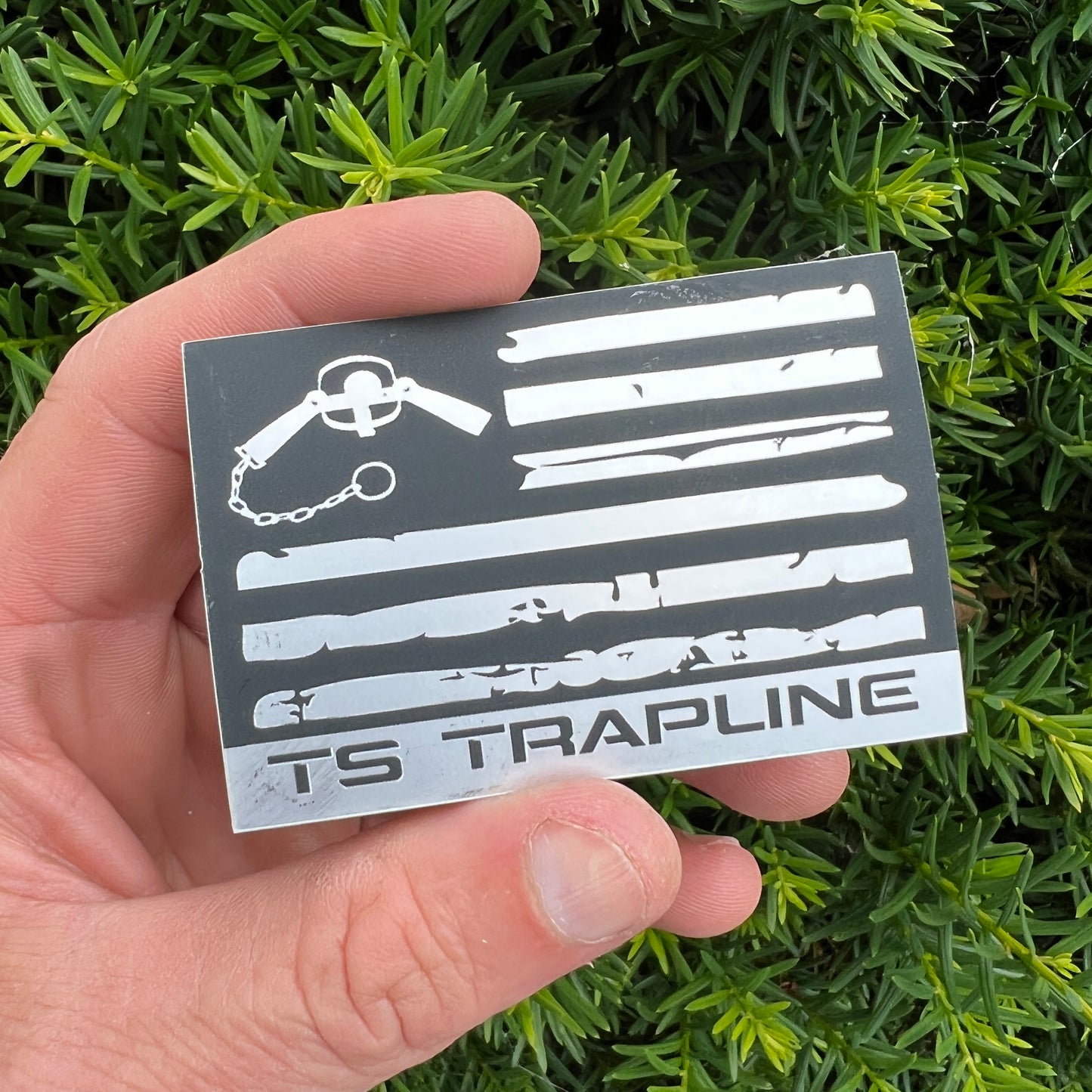 3x2” Matte Metallic TS Tattered Flag Decal