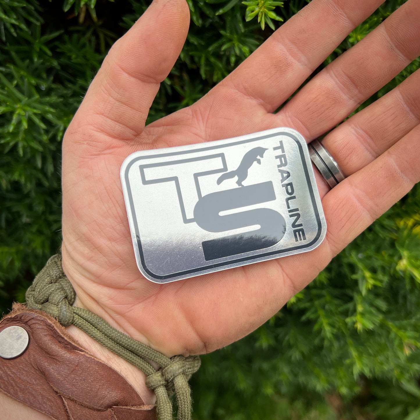 3x2” Mirror Metallic TS Trapline Logo Decal