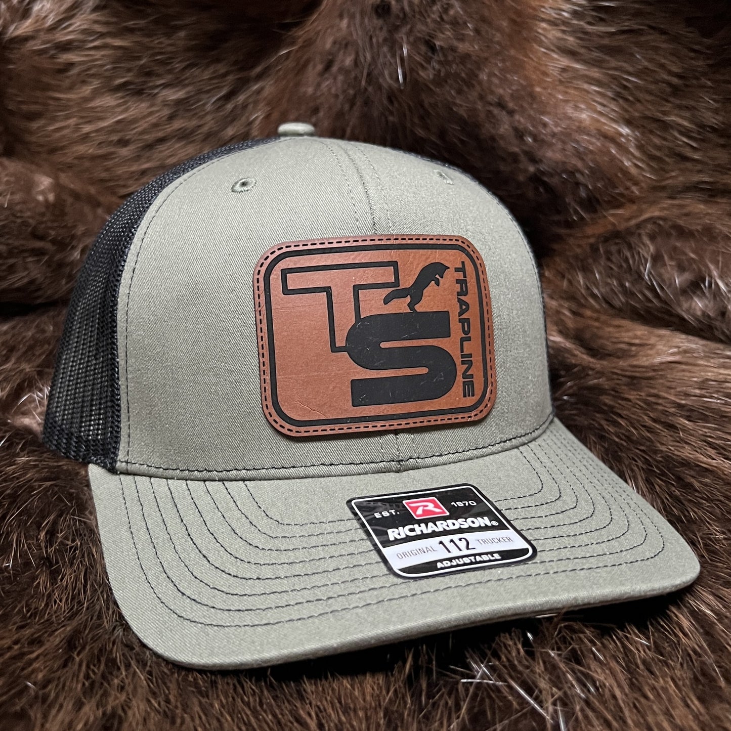 Richardson 112 Mesh Back Trucker Hat w/ Leather TS Logo Patch