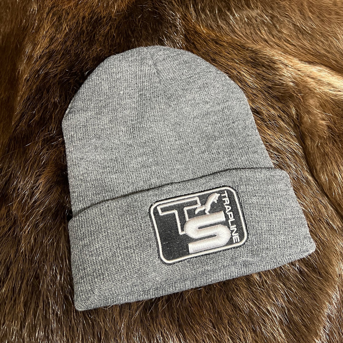 Fleece Lined Knit Cap (cuffed) w/ Embroidered TS Patch