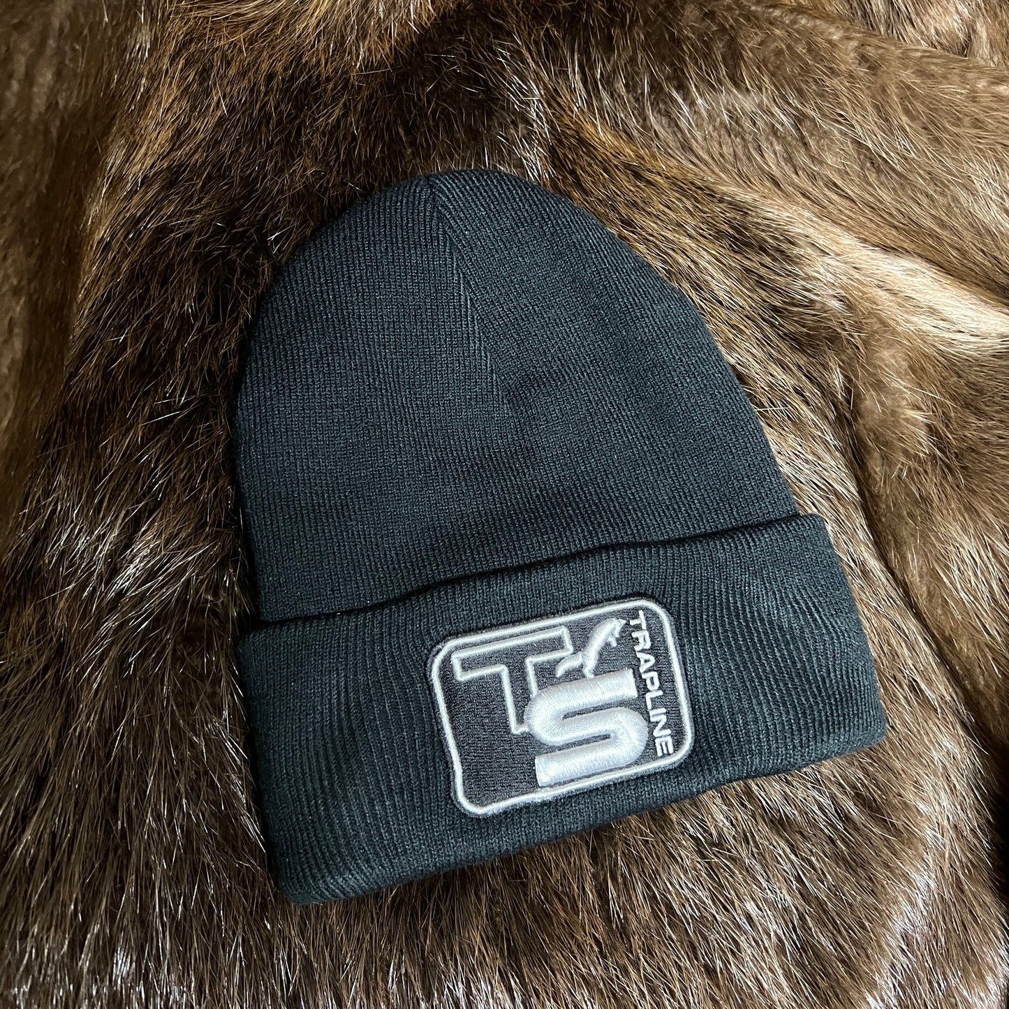 Fleece Lined Knit Cap (cuffed) w/ Embroidered TS Patch