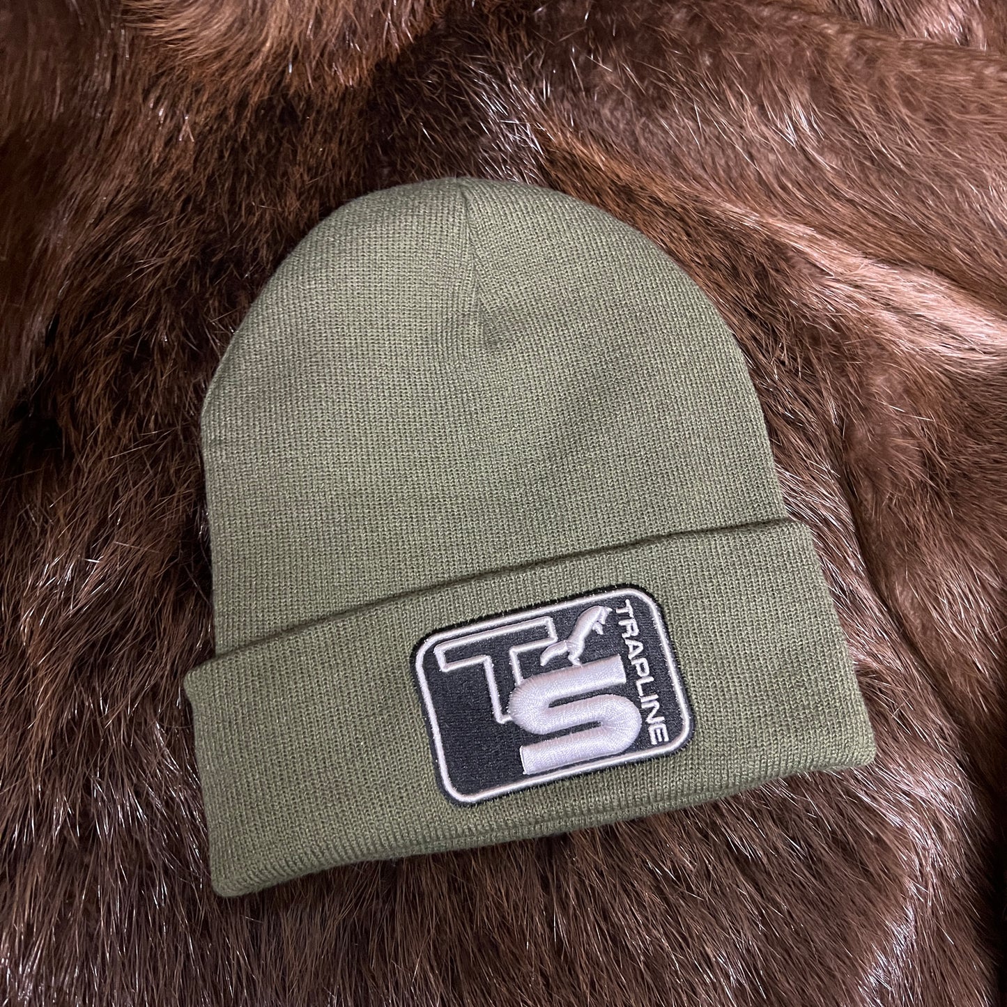 Fleece Lined Knit Cap (cuffed) w/ Embroidered TS Patch