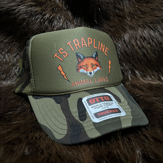 Retro Camo Foam Trucker with TS Thunderfox Logo (Woodland Camo)