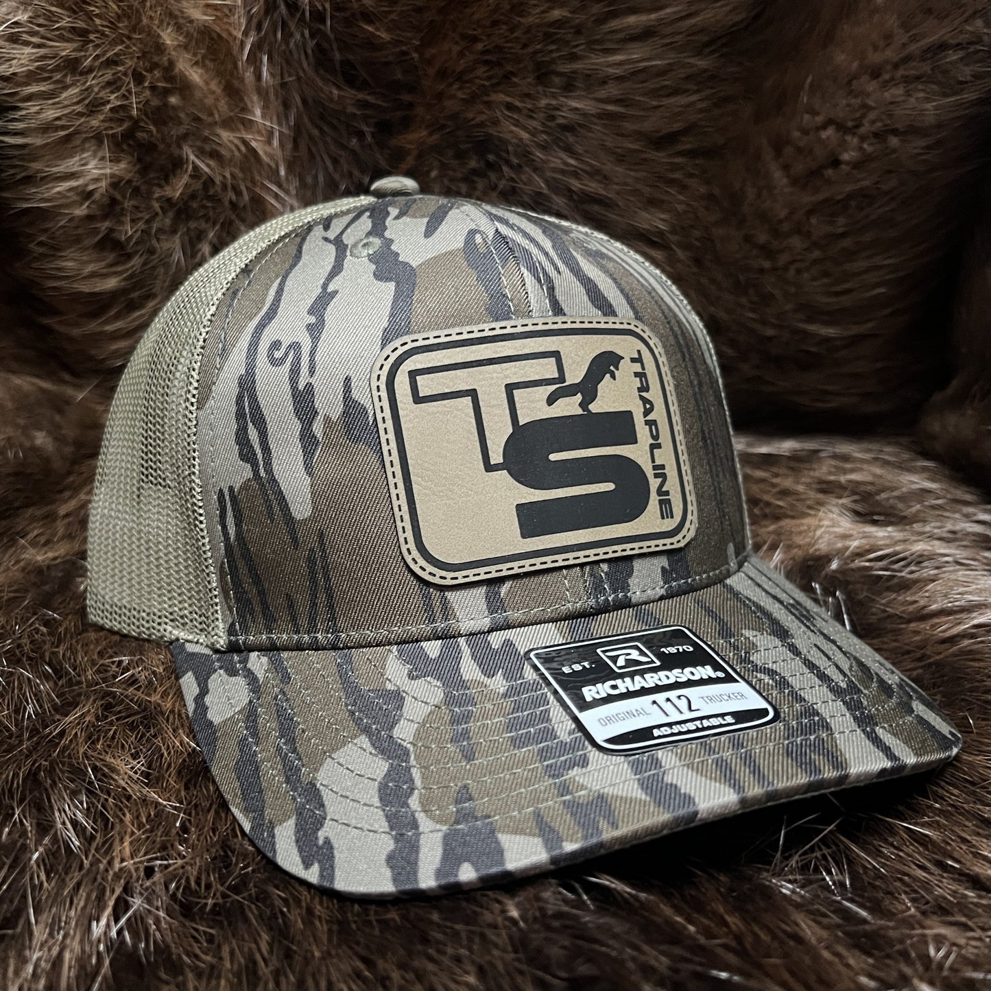 Bottomland Richardson 112 Mesh Back Trucker Hat w/ Brown TS Logo Patch
