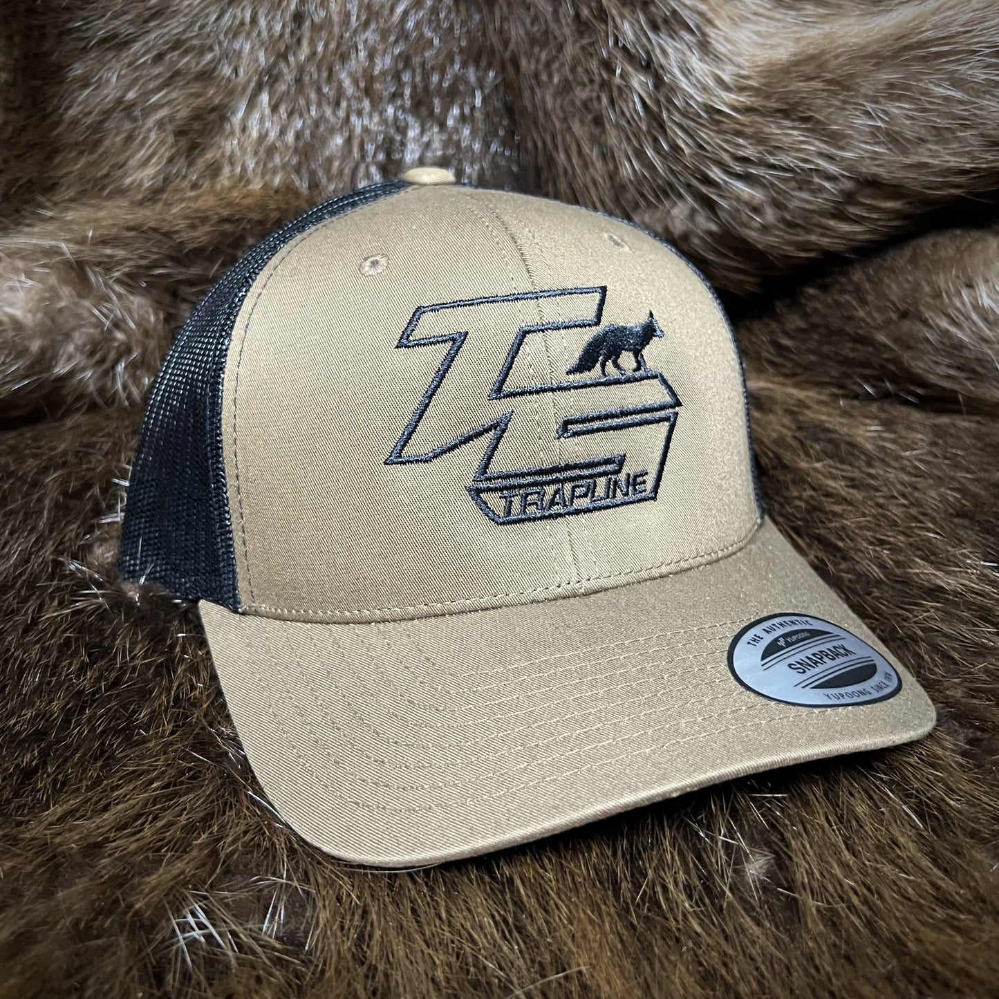 Mesh Back Trucker w/ TS Laser logo - Coyote Brown/Black
