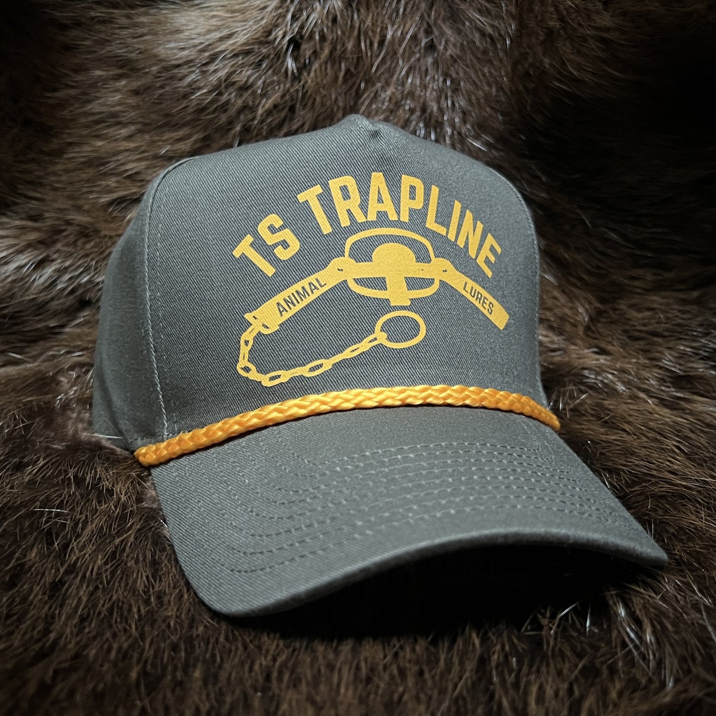 Olive Golf Hat w/ gold rope & TS Longspring Logo