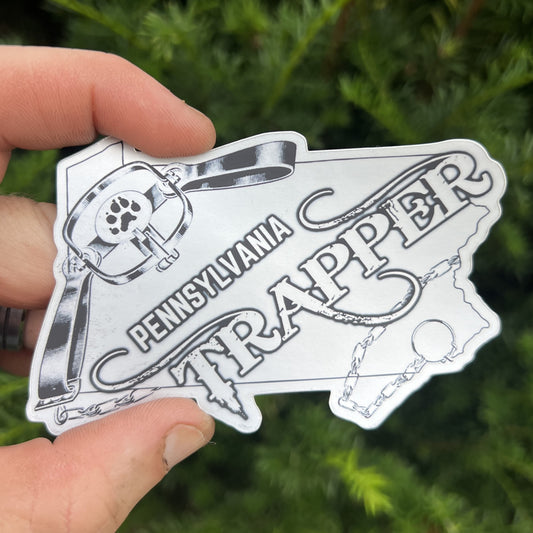 4” Pennsylvania Trapper Decal - Matte Metallic