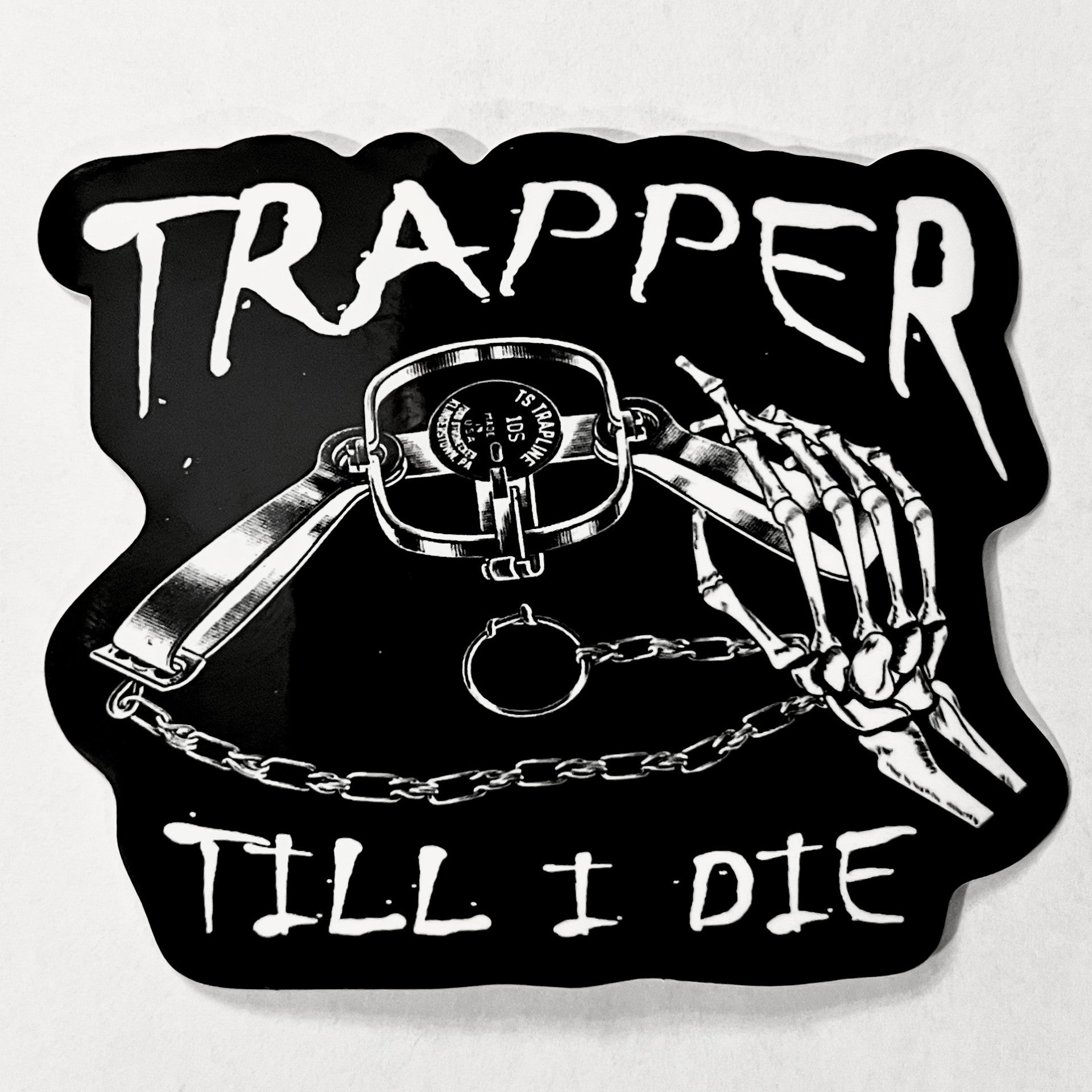 4” wide “Skeleton Hand” Decal – TS Trapline