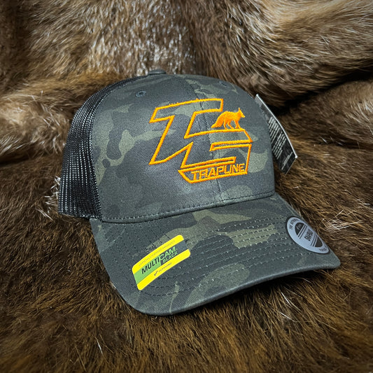 Mesh Back Trucker w/ TS Laser logo - Multicam Black