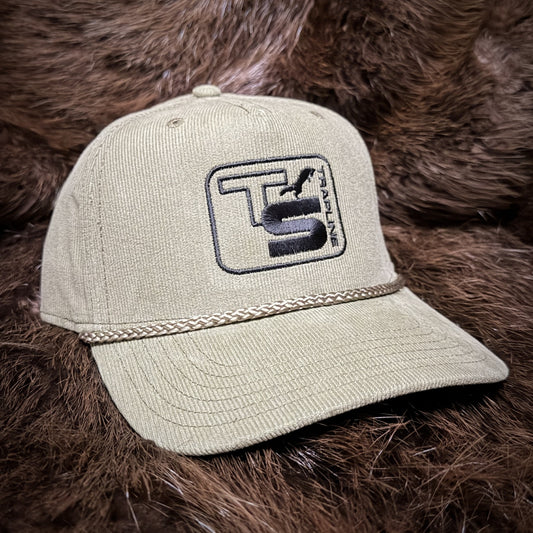 “TRAPLINE SERIES” Olive Corduroy Rope Hat w/ TS Logo