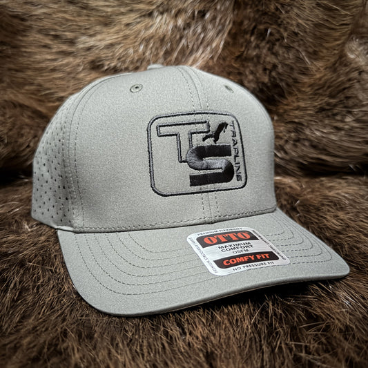 Olive Performance Stretch Cap w/ Laser Perforated Back