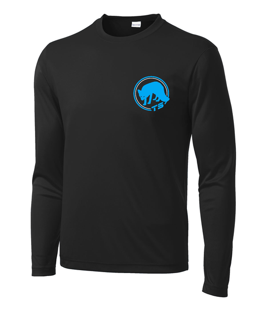Blue Circle Fox Polyester Athletic Long Sleeved T
